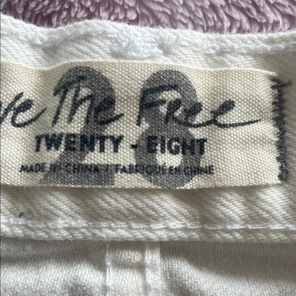 We The Free White Distressed Denim Shorts - Picture 3 of 8